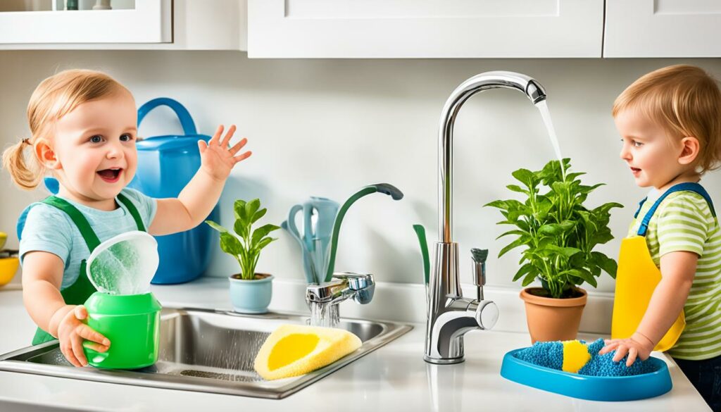Tipps zum Wassersparen in der Grundschule beim Geschirrspülen und Kochen