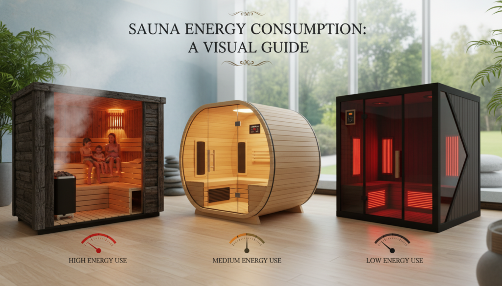 Saunaofen Stromverbrauch  Vergleich Sauna Typen Stromverbrauch